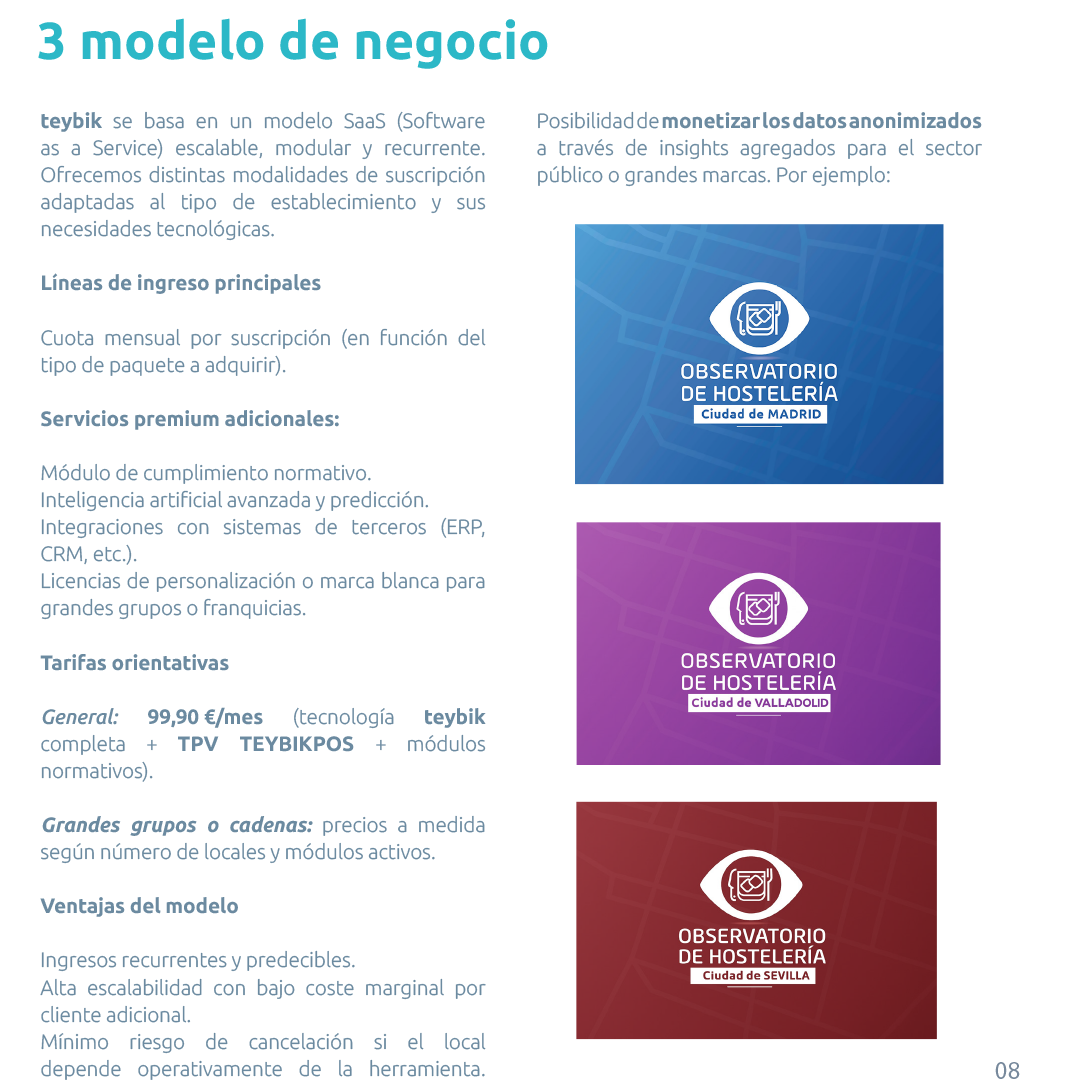 Lámina del deck: Modelo de negocio